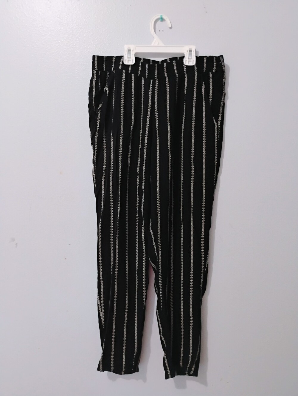 H&M Women’s Black Vertical Stripe Trousers